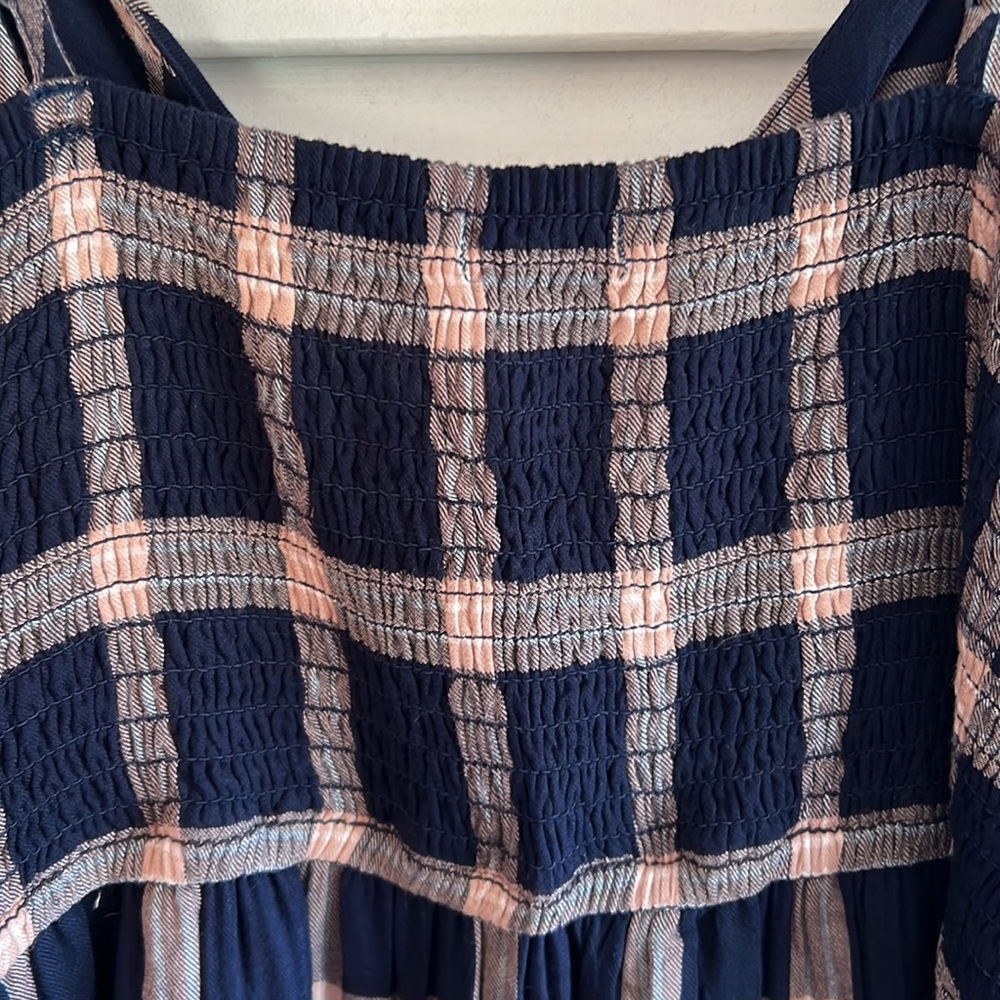 American Eagle Fall Plaid V-neck Sundress Small - Picture 7 of 8